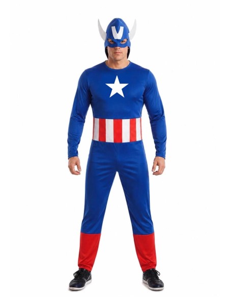 Costume di supereroe americano Taglia L | Costumi per Adulti Il Re del Carnevale